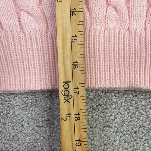 SHEIN Sweater Women’s Medium Pink Heart Cable Knit Valentine’s Day - Picture 8 of 9